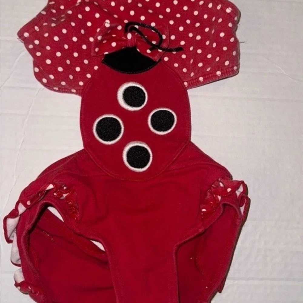 Vintage Koala Kids Lady Bug Swimsuit Cut Out Bathing Suit Size 12 Months Y2K